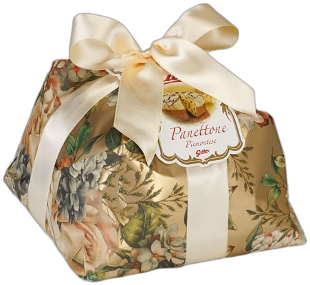 GILBER PANETTONE PIEMONTESE W/GLAZE FLORAL H/WRAP 1KG #712F