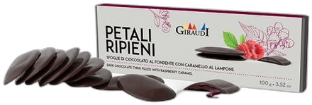 GIRAUDI PETALI DARK CHOC RASPBERRY 100G