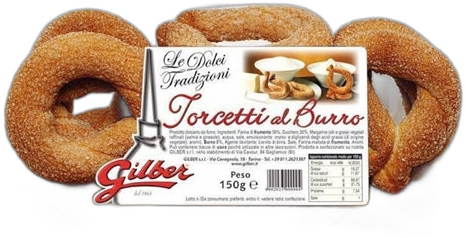 GILBER BISCUITS TORCETTI AL BURRO 150G #163