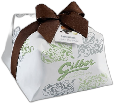 GILBER PANETTONE PEAR & CHOCOLATE 1KG H/WRAP #794