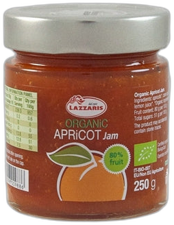 Lazzaris - Apricot Jam - Certified Organic 250g