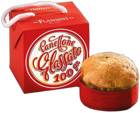 FLAM PANETTONCINI MILANO W/GLAZE RED BOX 100G #3904