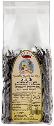La Genuina - Fusilli al Nero di Seppia (Squid Ink) 500g