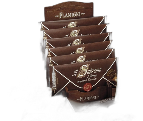 FLAM BRITTLE ALMOND SUPREMO CHOC COVERED ENVELOPE 150G #95