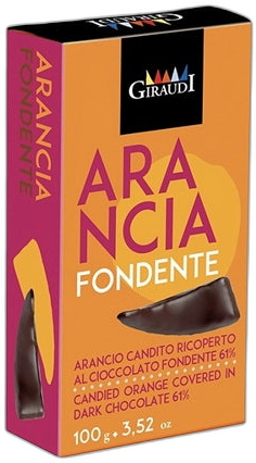 GIRAUDI CANDIED ORANGE PEEL CHOC COVERED 100G