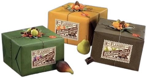 FLAM PANETTONE GLAZED FRUIT & CHOC 1KG #3745 - PEAR