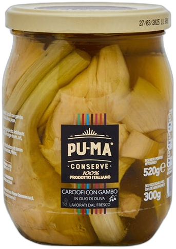 Puma Conserve - Artichokes Whole w/Stem in Olive Oil 520g