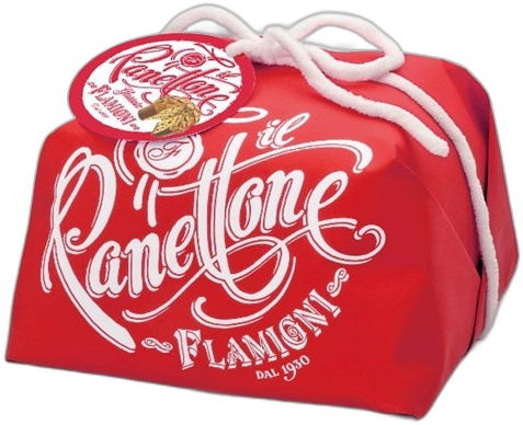 FLAM PANETTONE GLAZED CLASSIC LINE RED HAND WRAP 1KG #3945