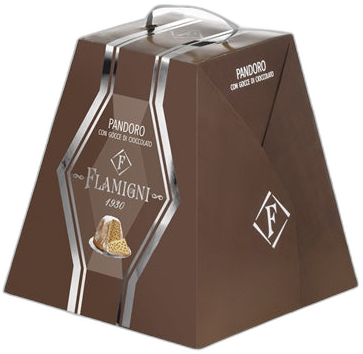 FLAM PANDORO CLASSICO W/CHOC DROPS 1KG BOX #3308