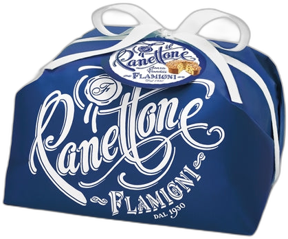 FLAM PANETTONE GLAZED SULTANAS ONLY BLUE H/WRAP 1KG #3946